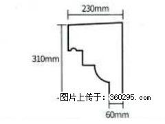 产品分解图型 - 檐口线，型号：SX311-YK-3，规格：230x310mm(3) - 贵阳三象EPS建材 gy.sx311.cc